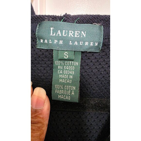 Ralph Lauren Women Navy Full-Zip Hoodie Nautical Embroidered Detail Size S - Picture 7 of 8